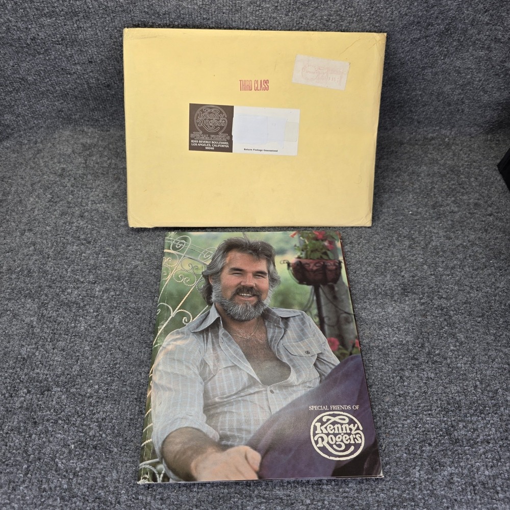Vintage Autographed Kenny Rogers SPECIAL FRIENDS Fan Club Kit 33-1/3 Record